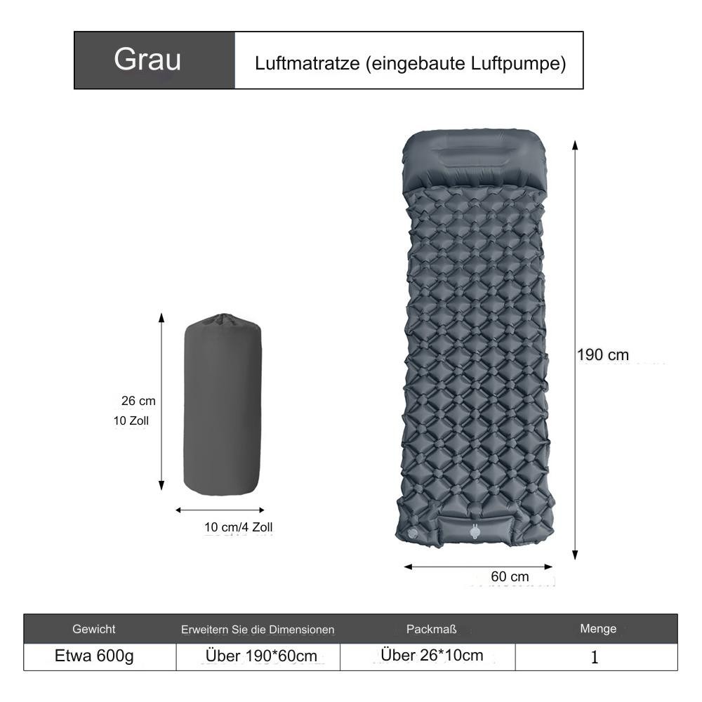 WHOLESALEWIN™ Isomatte Ultraleicht Selbstaufblasend Camping und Reisen Feuchtigkeitsbeständig Luftmatratze für Zelt