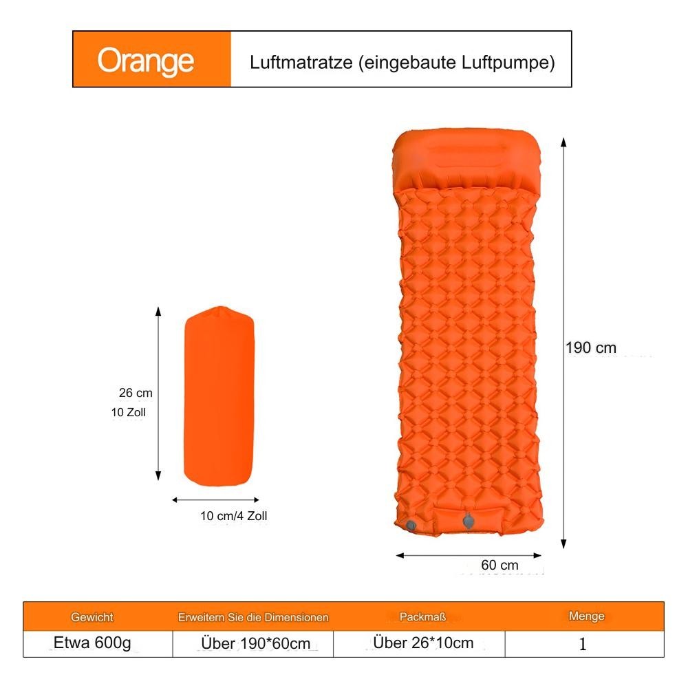 WHOLESALEWIN™ Ultraleicht Fußbetriebenes Aufblasbare Isomatte Reisen Luftmatratze Camping