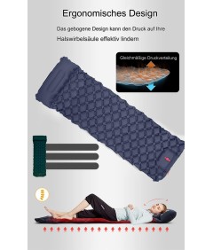 WHOLESALEWIN™ Isomatte Ultraleicht Selbstaufblasend Camping und Reisen Feuchtigkeitsbeständig Luftmatratze für Zelt
