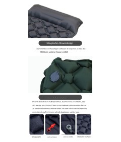 WHOLESALEWIN™ Isomatte Ultraleicht Selbstaufblasend Camping und Reisen Feuchtigkeitsbeständig Luftmatratze für Zelt