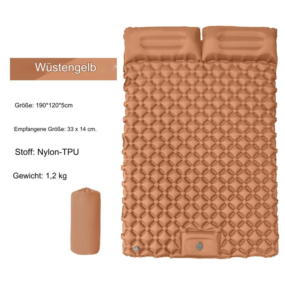 WHOLESALEWIN™ Isomatte Ultraleicht Selbstaufblasend Geeignet für zwei Personen Camping und Reisen Luftmatratze für Zelt