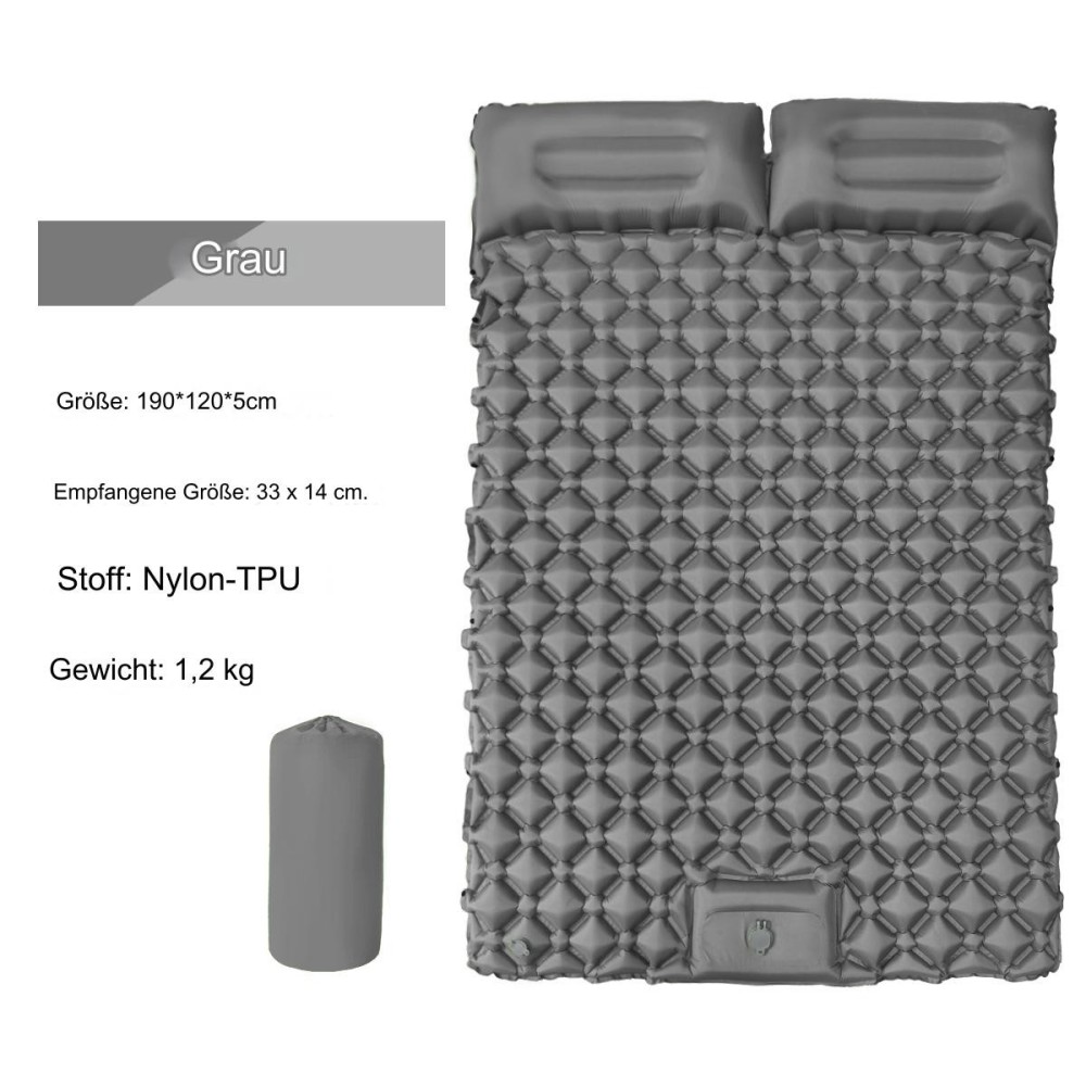 WHOLESALEWIN™ Isomatte Ultraleicht Selbstaufblasend Geeignet für zwei Personen Camping und Reisen Luftmatratze für Zelt