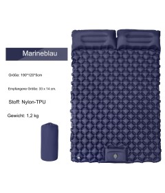 WHOLESALEWIN™ Isomatte Ultraleicht Selbstaufblasend Geeignet für zwei Personen Camping und Reisen Luftmatratze für Zelt