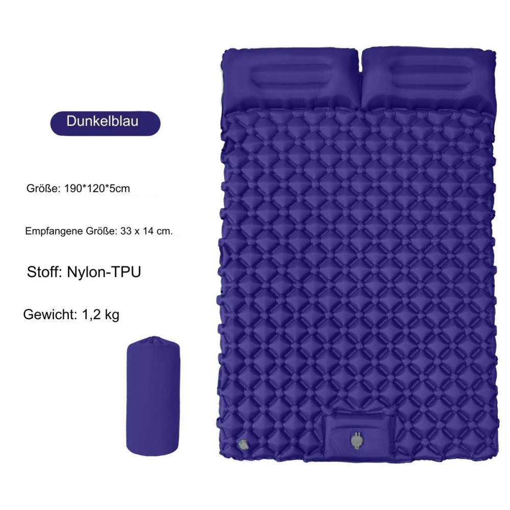 WHOLESALEWIN™ Isomatte Ultraleicht Selbstaufblasend Geeignet für zwei Personen Camping und Reisen Luftmatratze für Zelt