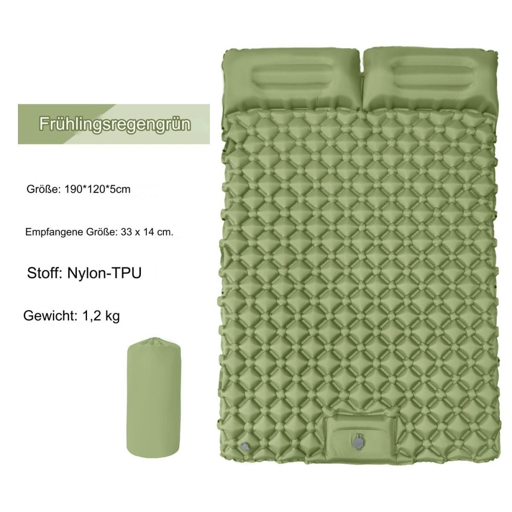 WHOLESALEWIN™ Isomatte Ultraleicht Selbstaufblasend Geeignet für zwei Personen Camping und Reisen Luftmatratze für Zelt
