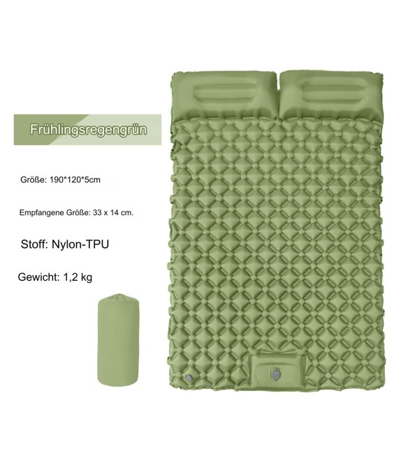 WHOLESALEWIN™ Isomatte Ultraleicht Selbstaufblasend Geeignet für zwei Personen Camping und Reisen Luftmatratze für Zelt