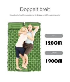 WHOLESALEWIN™ Isomatte Ultraleicht Selbstaufblasend Geeignet für zwei Personen Camping und Reisen Luftmatratze für Zelt