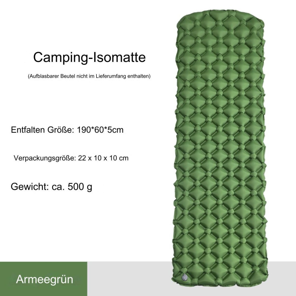 WHOLESALEWIN™ Isomatte Ultraleicht Aufblasbare Camping und Reisen Feuchtigkeitsbeständig Luftmatratze für Zelt