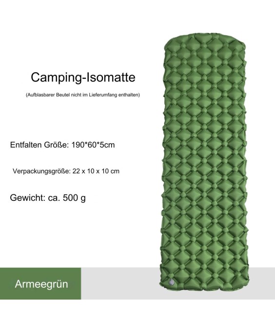 WHOLESALEWIN™ Isomatte Ultraleicht Aufblasbare Camping und Reisen Feuchtigkeitsbeständig Luftmatratze für Zelt