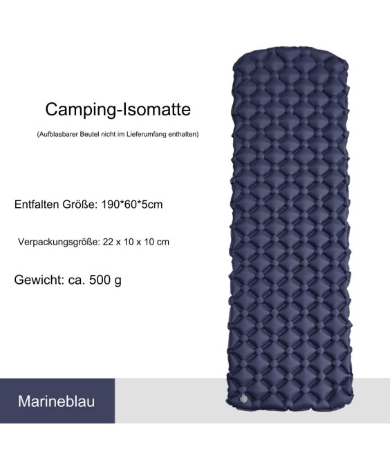 WHOLESALEWIN™ Isomatte Ultraleicht Aufblasbare Camping und Reisen Feuchtigkeitsbeständig Luftmatratze für Zelt