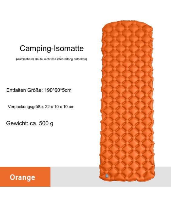WHOLESALEWIN™ Isomatte Ultraleicht Aufblasbare Camping und Reisen Feuchtigkeitsbeständig Luftmatratze für Zelt