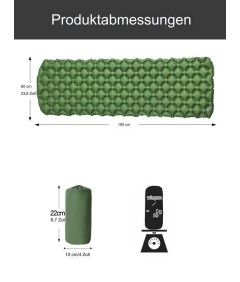 WHOLESALEWIN™ Isomatte Ultraleicht Aufblasbare Camping und Reisen Feuchtigkeitsbeständig Luftmatratze für Zelt