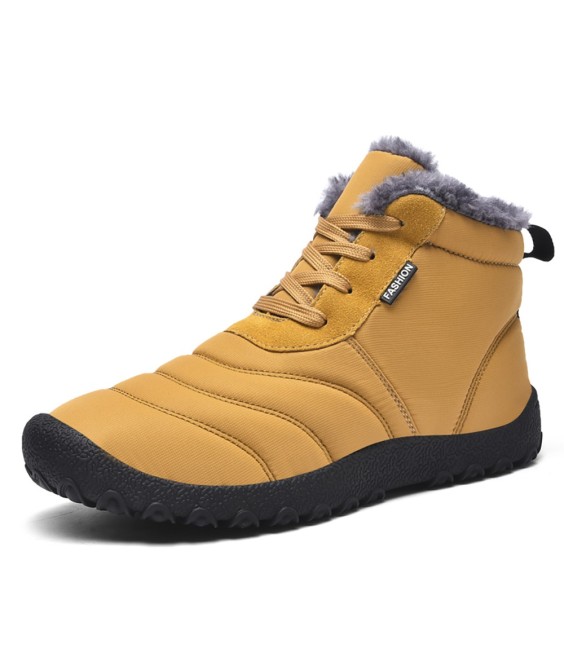 WHOLESALEWIN™ Große Herren Schneestiefel mit Rutschfester Gummisohle Baumwolle Stiefel