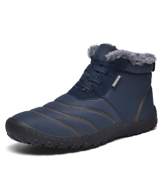 WHOLESALEWIN™ Große Herren Schneestiefel mit Rutschfester Gummisohle Baumwolle Stiefel
