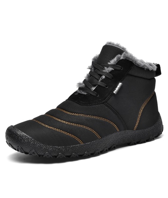 WHOLESALEWIN™ Große Herren Schneestiefel mit Rutschfester Gummisohle Baumwolle Stiefel