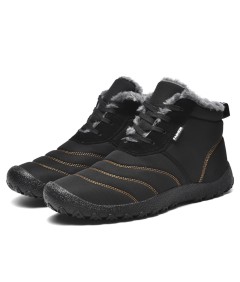 WHOLESALEWIN™ Große Herren Schneestiefel mit Rutschfester Gummisohle Baumwolle Stiefel