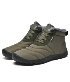 WHOLESALEWIN™ Große Herren Schneestiefel mit Rutschfester Gummisohle Baumwolle Stiefel