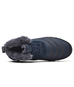 WHOLESALEWIN™ Große Herren Schneestiefel mit Rutschfester Gummisohle Baumwolle Stiefel