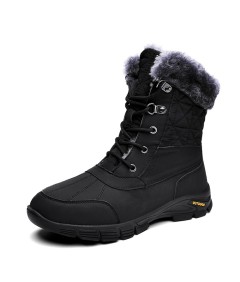 WHOLESALEWIN™ Große Rutschfeste Wasserdichte Schneestiefel aus Gummi und Samt mit hohem Schaft für Herren Baumwolle Schuhe