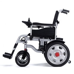Carbon Steel Frame Electric Wheelchair Foldable Left Right Lightweight Intelligent Power Wheelchair for Adults