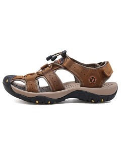 WHOLESALEWIN™ Sandalen Herren mit klettverschluss Outdoorsandalen Sommer Trekkingsandalen Leder Strand Wandersandale