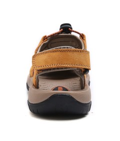 WHOLESALEWIN™ Sandalen Herren mit klettverschluss Outdoorsandalen Sommer Trekkingsandalen Leder Strand Wandersandale