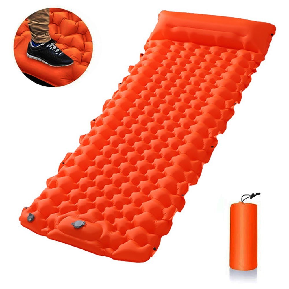 WHOLESALEWIN™ Leichte Spleißbare Fußbetriebenes Aufblasbare Isomatte Reisen Luftmatratze Camping