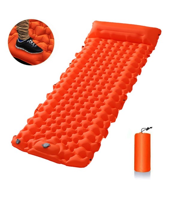 WHOLESALEWIN™ Leichte Spleißbare Fußbetriebenes Aufblasbare Isomatte Reisen Luftmatratze Camping