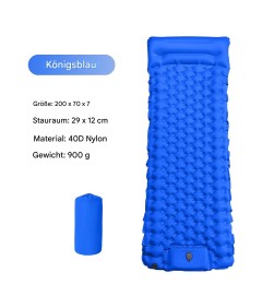 WHOLESALEWIN™ Leichte Spleißbare Fußbetriebenes Aufblasbare Isomatte Reisen Luftmatratze Camping