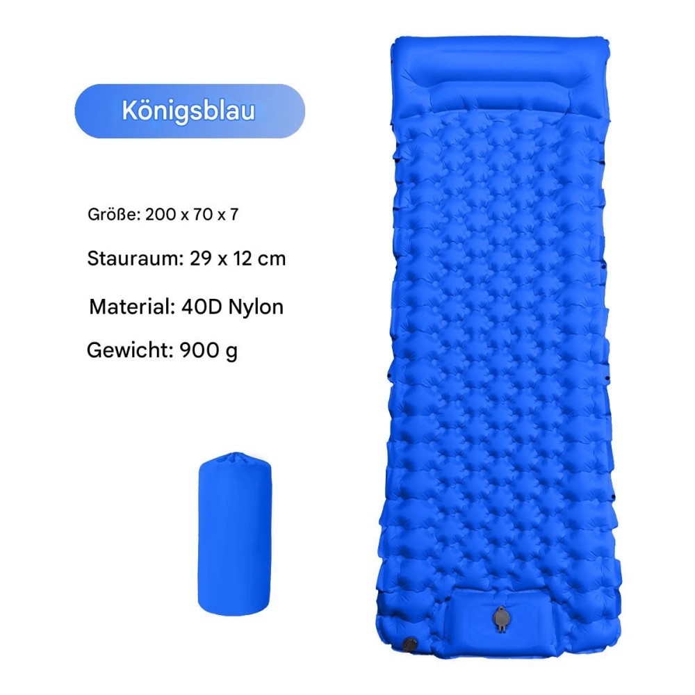WHOLESALEWIN™ Leichte Spleißbare Fußbetriebenes Aufblasbare Isomatte Reisen Luftmatratze Camping