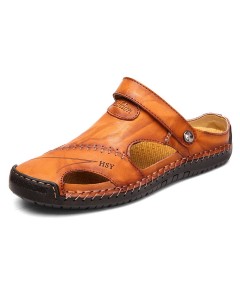 WHOLESALEWIN™ Herren Leder Sport Hausschuhe Outdoor Wandersandalen Strand Sportlich Fischer Trekking Sommer Anti-Rutsch Leichte
