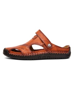 WHOLESALEWIN™ Herren Leder Sport Hausschuhe Outdoor Wandersandalen Strand Sportlich Fischer Trekking Sommer Anti-Rutsch Leichte