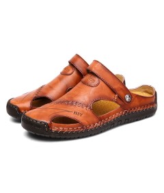 WHOLESALEWIN™ Herren Leder Sport Hausschuhe Outdoor Wandersandalen Strand Sportlich Fischer Trekking Sommer Anti-Rutsch Leichte