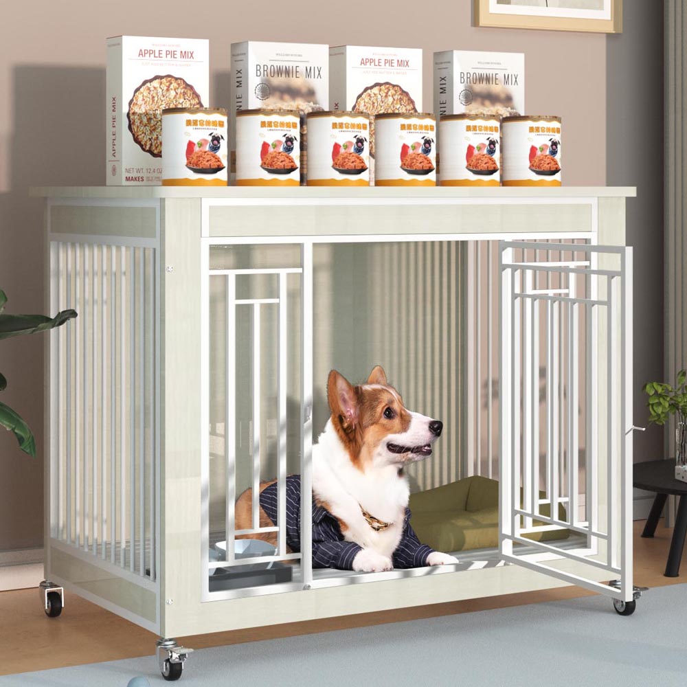 Heavy Duty Indestructible Wood Dog Crate Furniture Kennel Escape